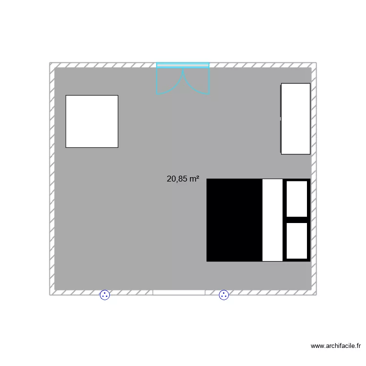 appart 23. Plan de 1 et 21 m² appart 23. Plan de 1 et 21 m²