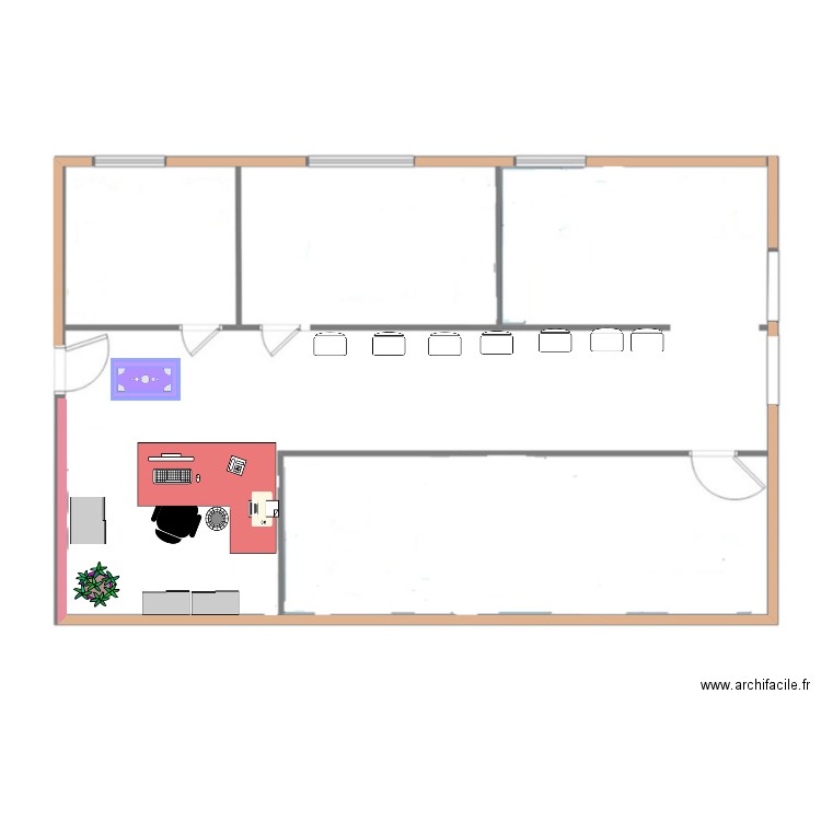 bureau examen. Plan de 0 pièce et 0 m2