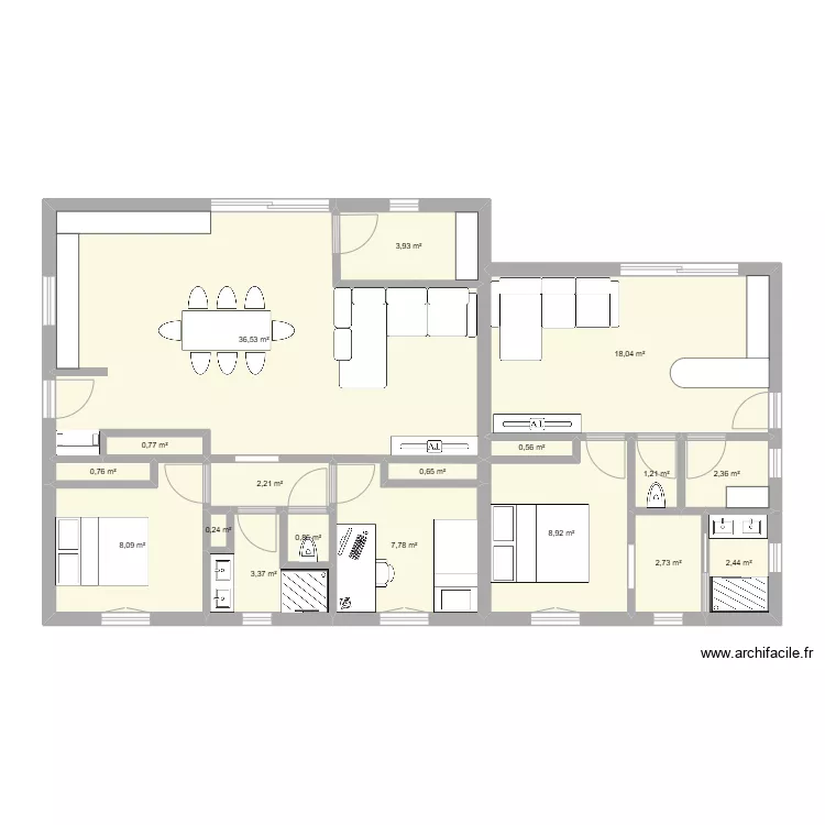 Maison 2. Plan de 