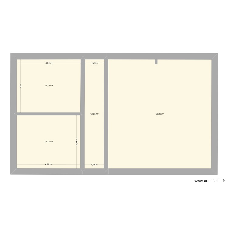 bast v1. Plan de 4 pièces et 114 m2