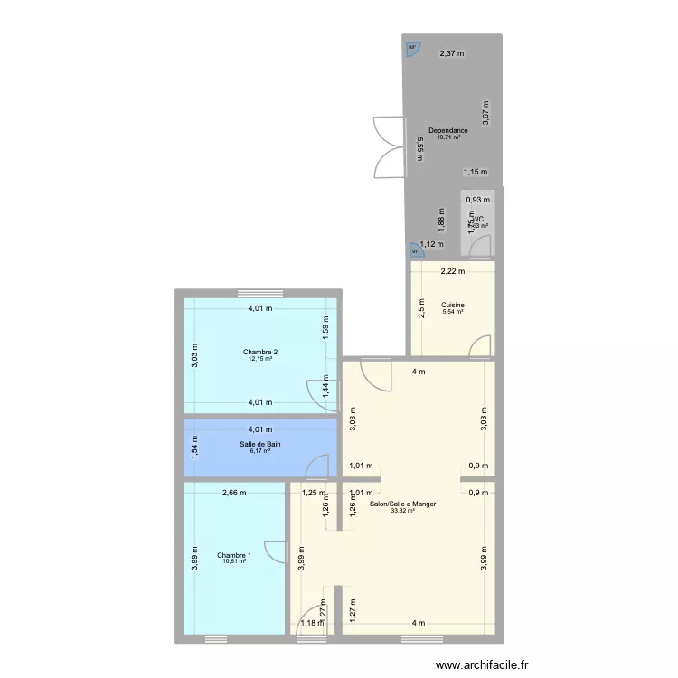 Projet STCR. Plan de 7  et 80 m²