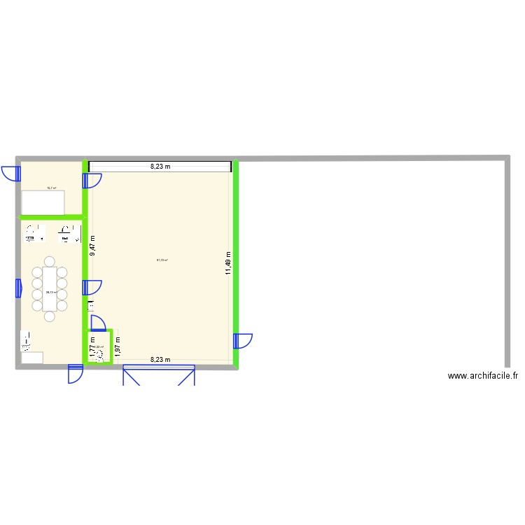 GAEC BOULAY. Plan de 4 pièces et 133 m2