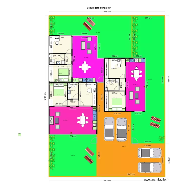 Beauregard bungalow marc permis 3. Plan de 19  et 434 m²