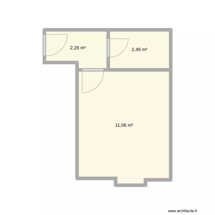 Test. Plan de 3  et 16 m²