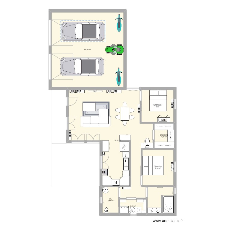 idée 2. Plan de 0 pièce et 0 m2