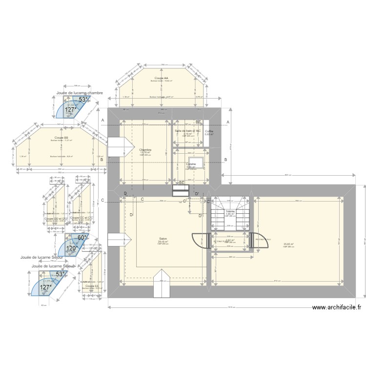 ML23020878. Plan de 32 pièces et 362 m2