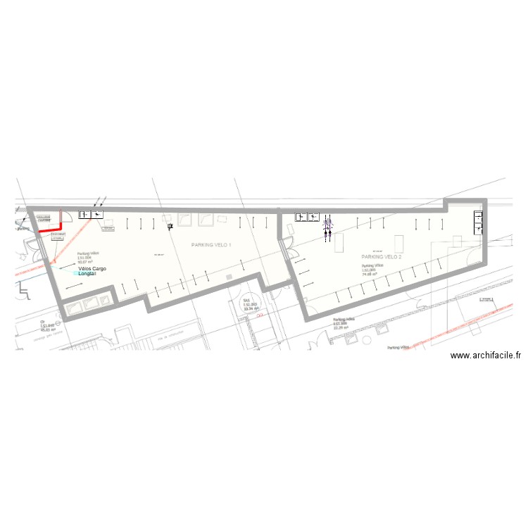 COLAS. Plan de 3 pièces et 152 m2
