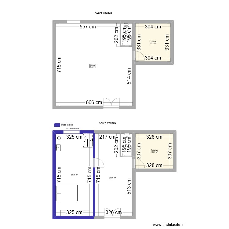 VACHERON. Plan de 7 pièces et 114 m2