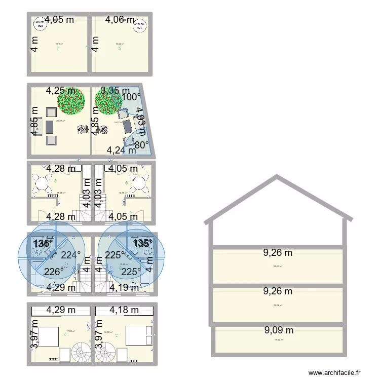 fleury 2 apart. Plan de fleury 2 apart. Plan de