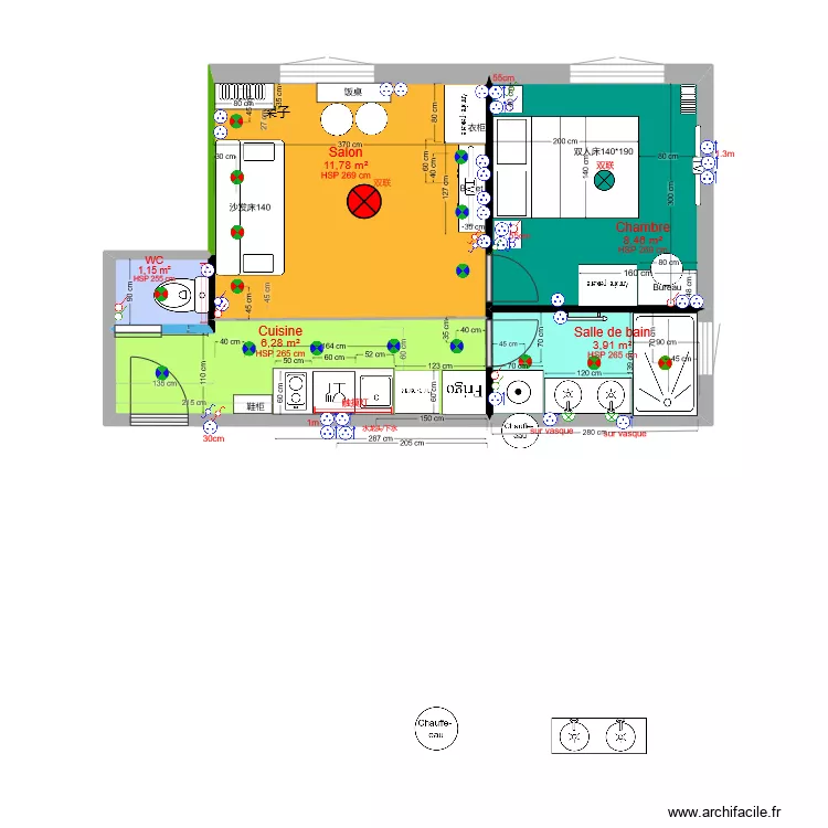 Javel-new cloison-Electricity. Plan de 