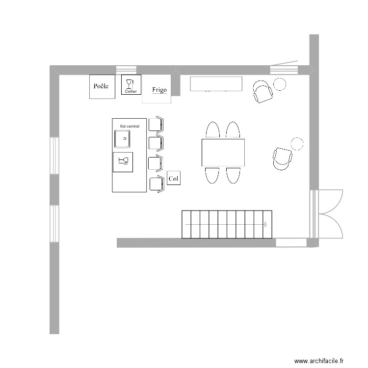 Cuisine. Plan de 0 pièce et 0 m2