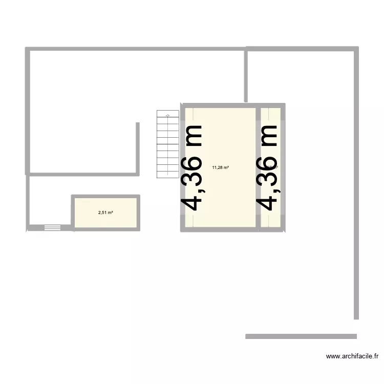 Future maison cherbourg. Plan de 3  et 17 m²