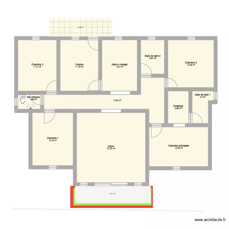 Ma maison pp 4cbres 18. Plan de 12  et 126 m²