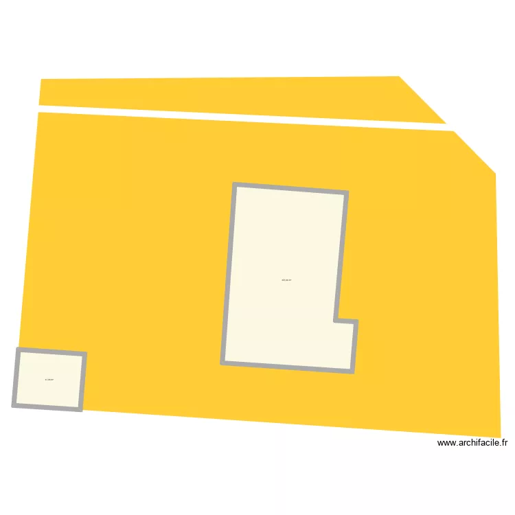 piscine. Plan de 2 Pièces et 119 m²