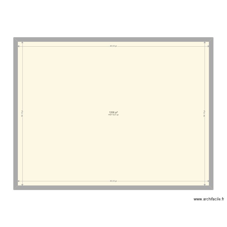 bégin. Plan de 1 pièce et 112 m2