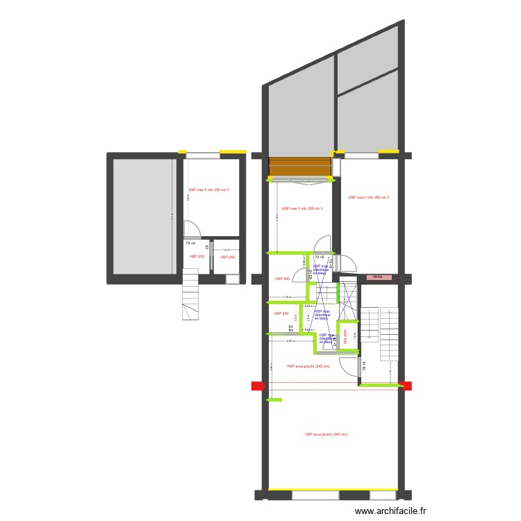 BAUCQ 77 1e &eacute;tage HSP. Plan de 0 pièce et 0 m2