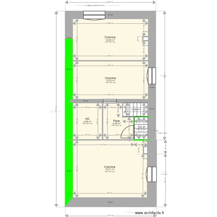 ML24004915 . Plan de 15 pièces et 116 m2