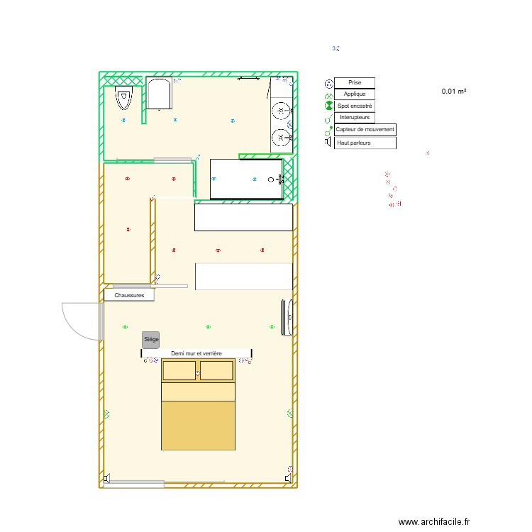 Mas étage 1. Plan de 0 pièce et 0 m2