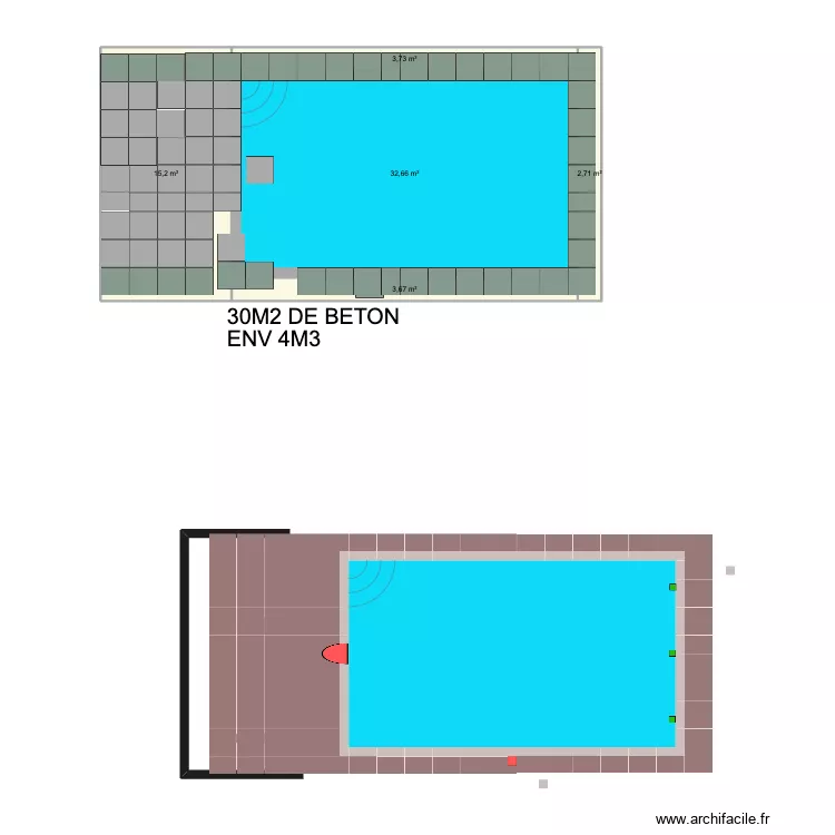 PISCINE. Plan de 