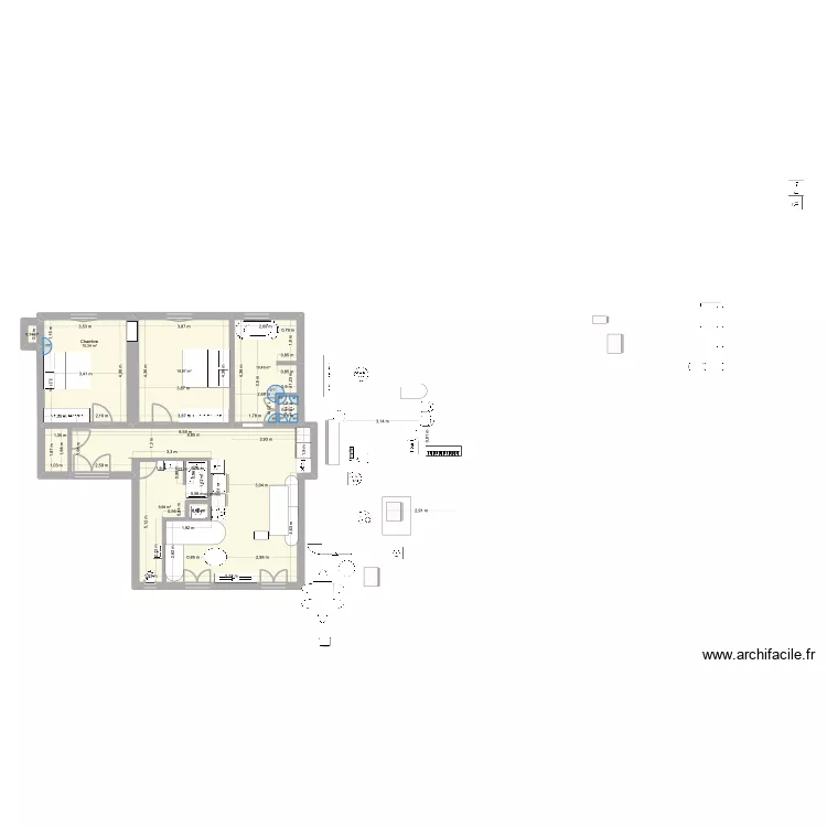 LES HALLES version 2. Plan de 8 et 95 m² LES HALLES version 2. Plan de 8 et 95 m²