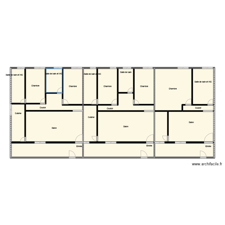 PLAN : PROJET ABAYOMY. Plan de 21 pièces et 143 m2