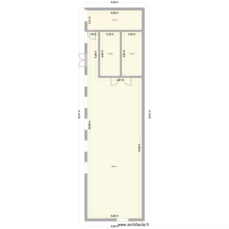 Local_v&eacute;lo_2. Plan de 4  et 136 m²