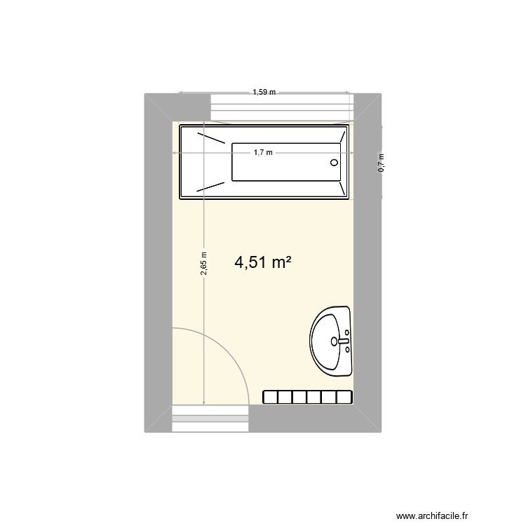 salle de bain. Plan de 0 pièce et 0 m2