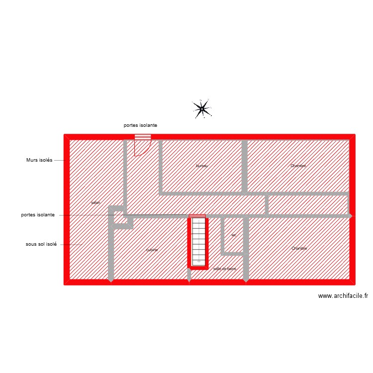 CLUZEAU étape 1. Plan de 10 pièces et 84 m2