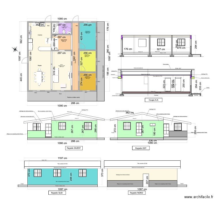 MenoArii. Plan de 8 pièces et 104 m2