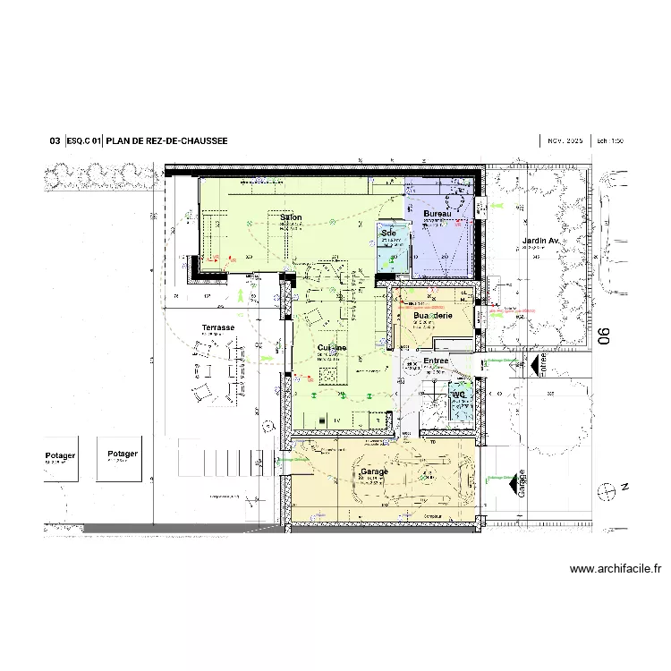 Chevalier RDC. Plan de 
