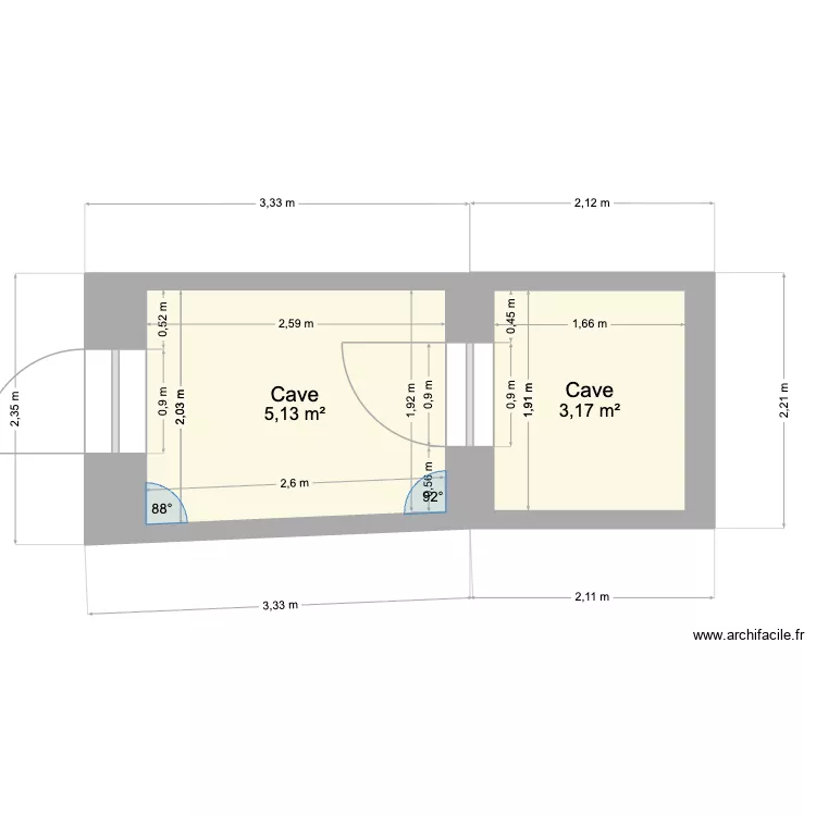 Cave 2. Plan de 
