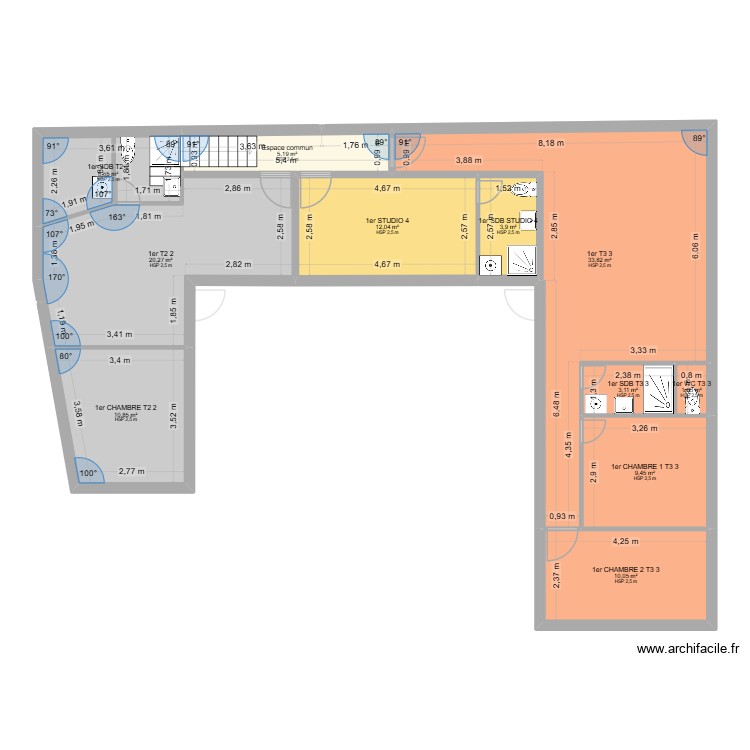 Minimes plateau n3 proposition avec rehaussement. Plan de 0 pièce et 0 m2