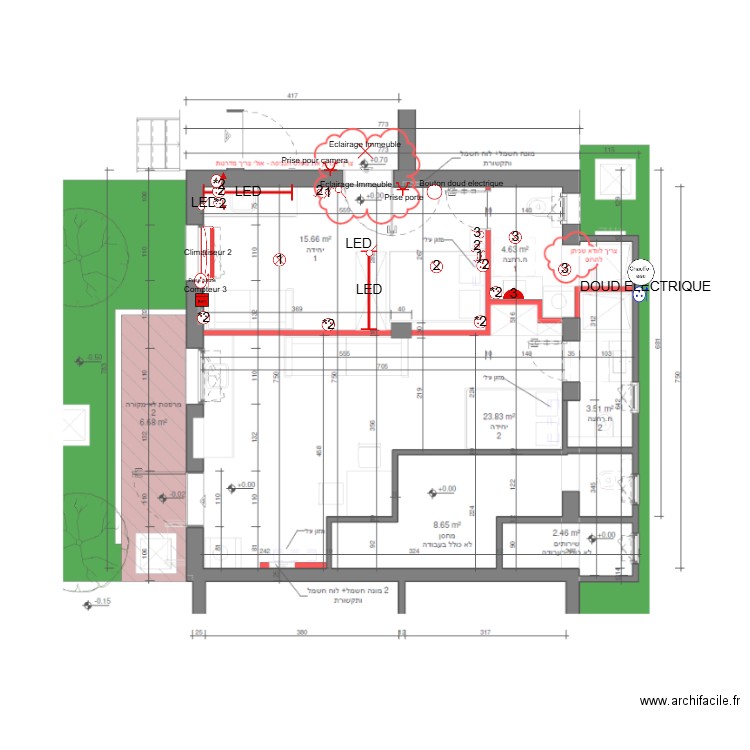 Plan Studio 2. Plan de 0 pièce et 0 m2