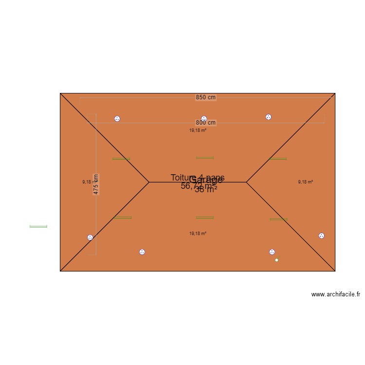 Garage. Plan de 0 pièce et 0 m2