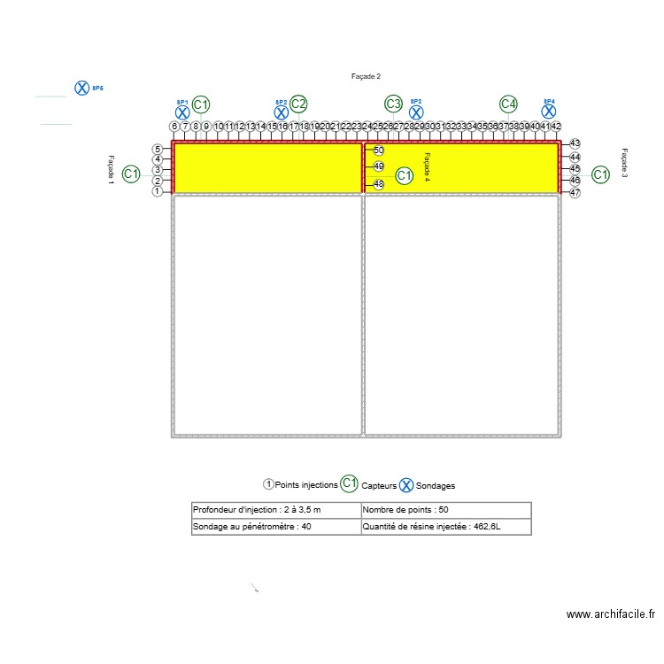 thommegay. Plan de 4 pièces et 90 m2