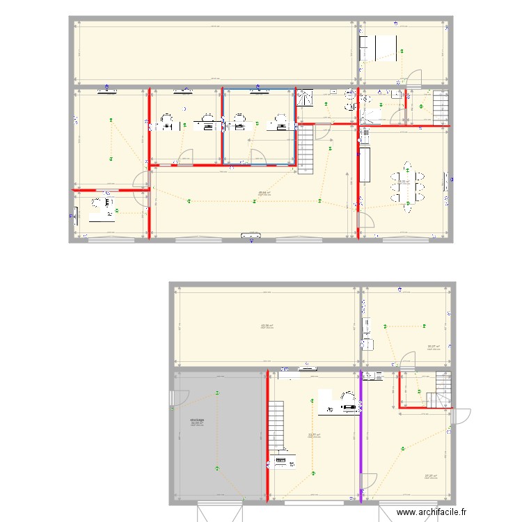 AR BUREAU version 4. Plan de 17 pièces et 385 m2