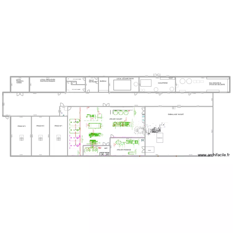Plan sans Cave d'affinage. Plan de 19  et 1756 m²