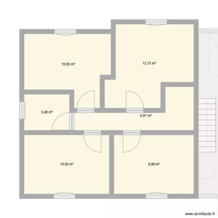 LEROY - LE PETIT QUEVILLY. Plan de 13  et 130 m²