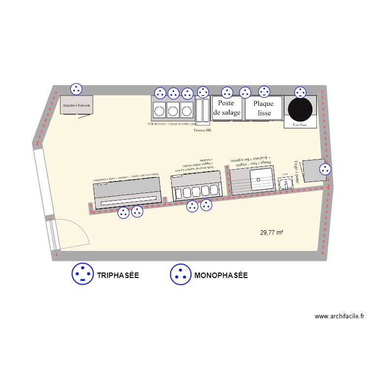 WORLDCOOK 2. Plan de 1 pièce et 30 m2