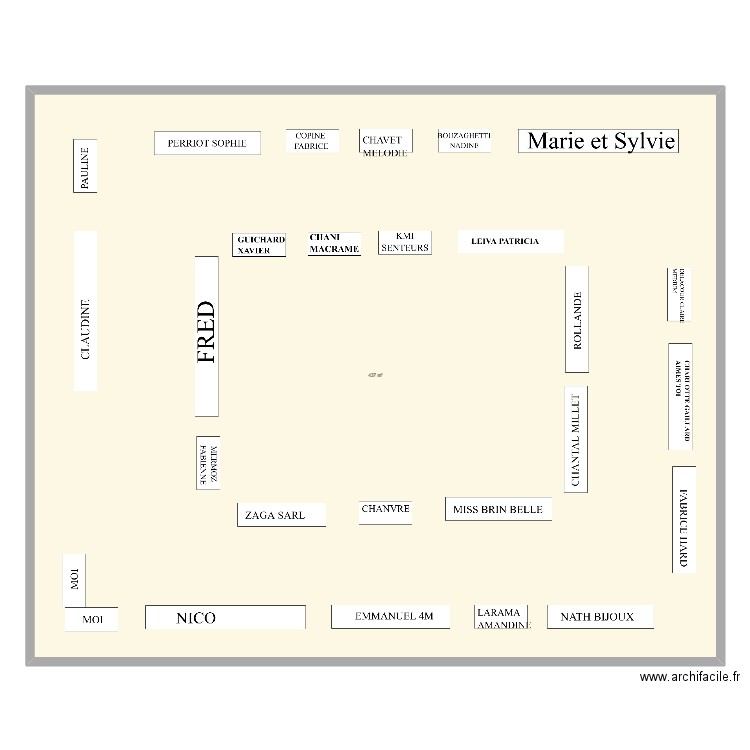 NOUVEAU BRANGES. Plan de 1 pièce et 437 m2
