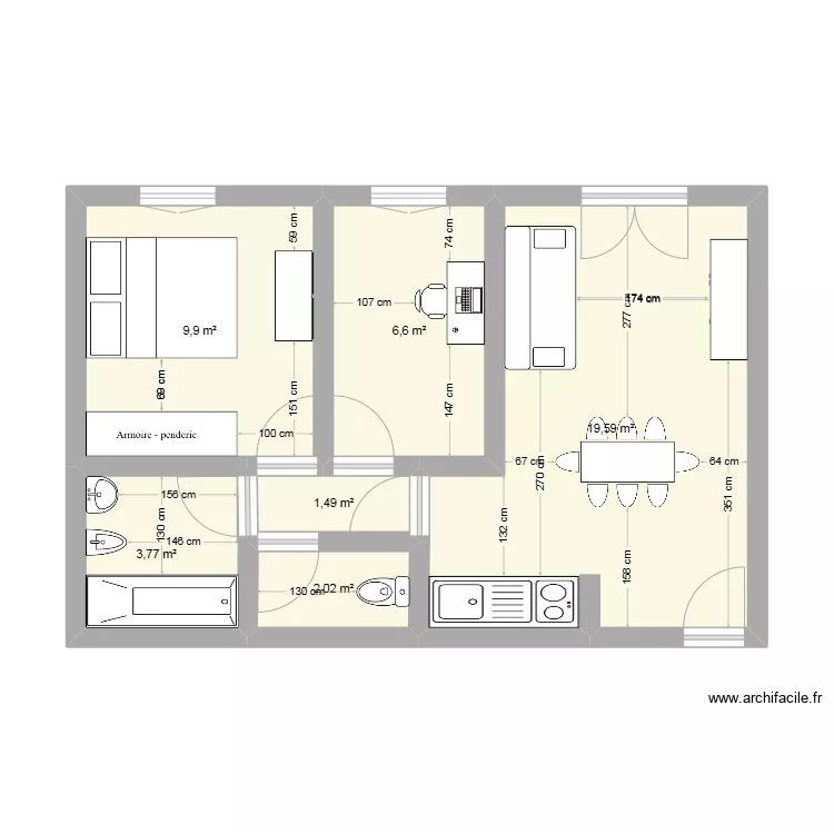 plan appart alios. Plan de 