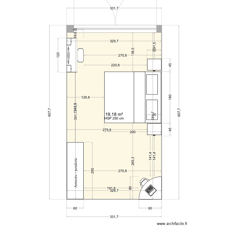 Chambre . Plan de 0 pièce et 0 m2