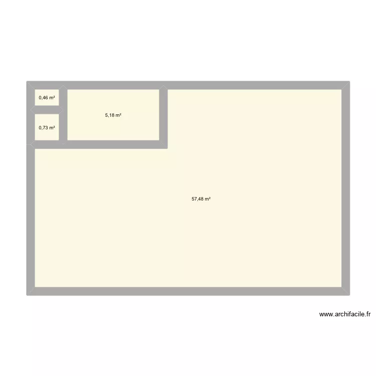 Maison Warhem. Plan de 4  et 64 m²