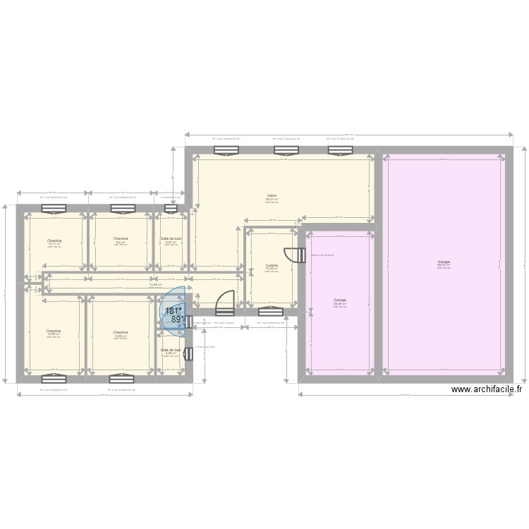 DE OLIVEIRA . Plan de 12 pièces et 214 m2