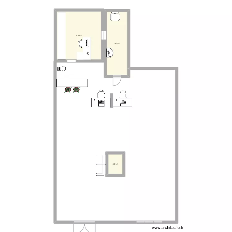plan magasin. Plan de 3 et 38 m² plan magasin. Plan de 3 et 38 m²