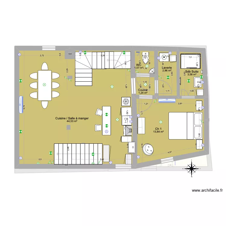 Neffies V10. Plan de 16 et 207 m² Neffies V10. Plan de 16 et 207 m²