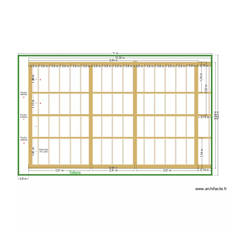 Plan toiture. Plan de 