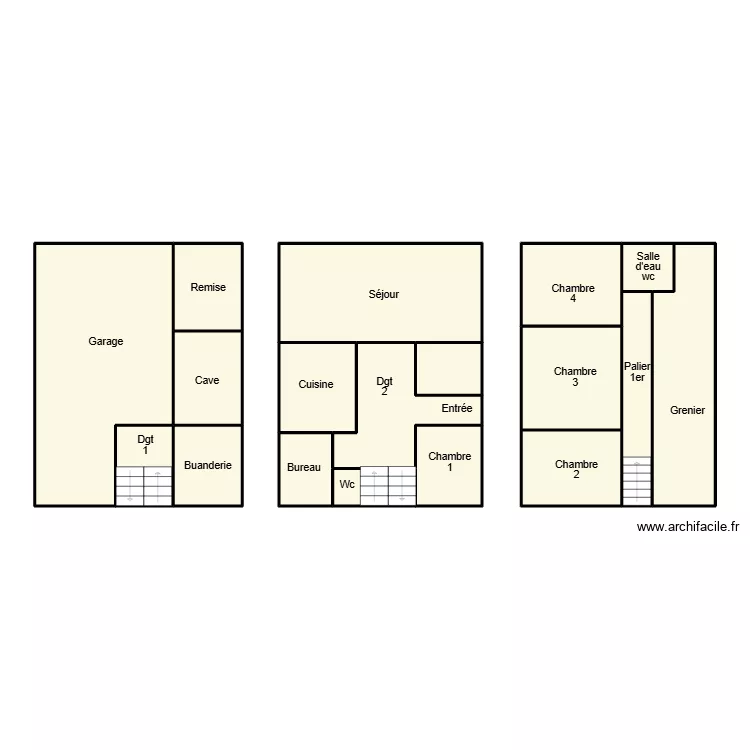 ERGUE GABERIC NOTARI. Plan de 