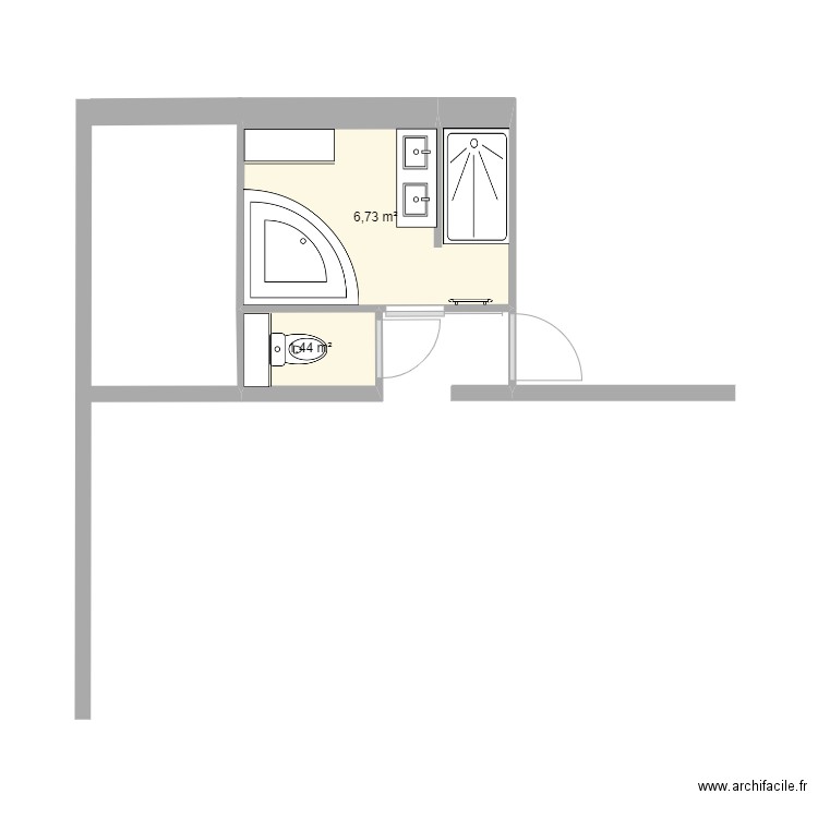 SdB étage ver1. Plan de 0 pièce et 0 m2