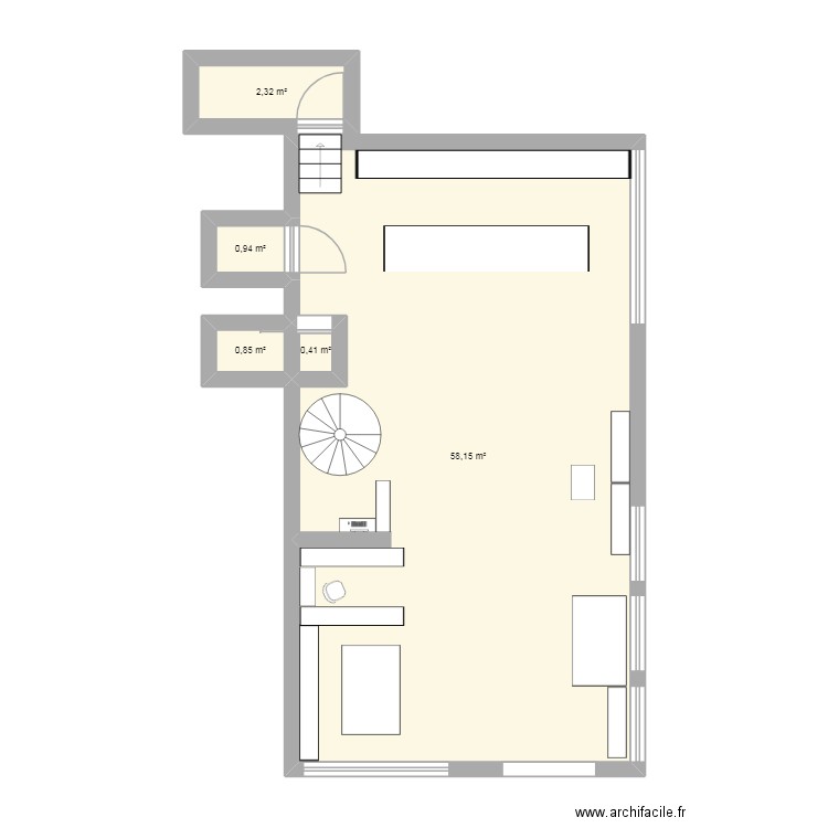 envie de nature rendez de chausée. Plan de 5 pièces et 63 m2